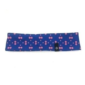 Satva blue & pink polka dot workout headband